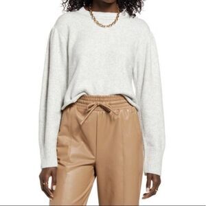 Open Edit Cropped Sweater Light Heathered Gray Size Medium